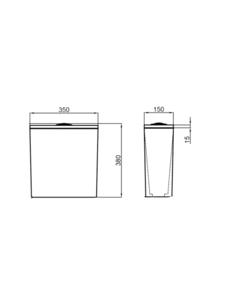 Сливной бачок для унитаза Q-Tap Presto QT24221217AW2 White, 6 литров