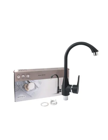 Смеситель для кухни Brinex 35B 007 черный, пластик