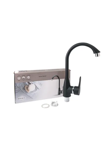 Смеситель для кухни Brinex 35B 007 черный, пластик