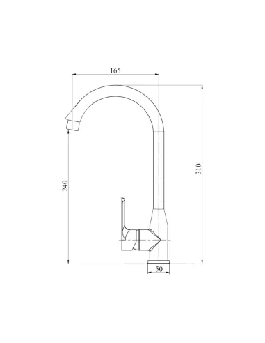 Смеситель для кухни Brinex 35W 007 пластик
