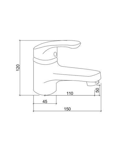 Змішувач для умивальника Brinex 36W 001 білий, пластик