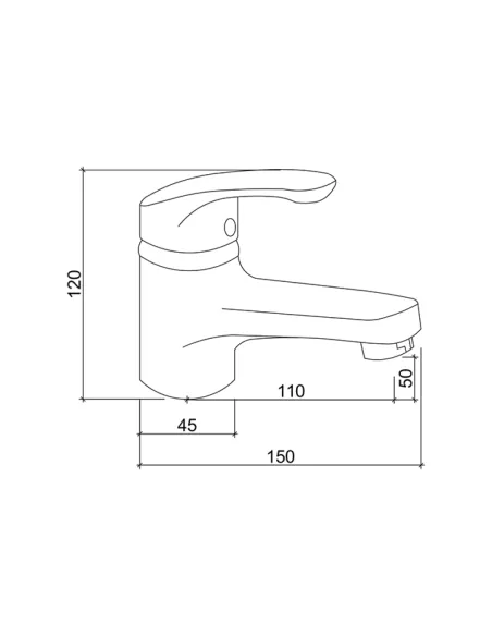 Змішувач для умивальника Brinex 36W 001 білий, пластик