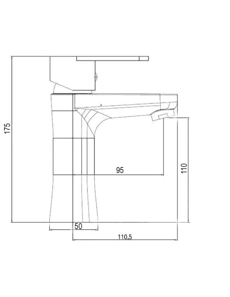 Смеситель для умывальника Brinex 37W 001 белый, пластик