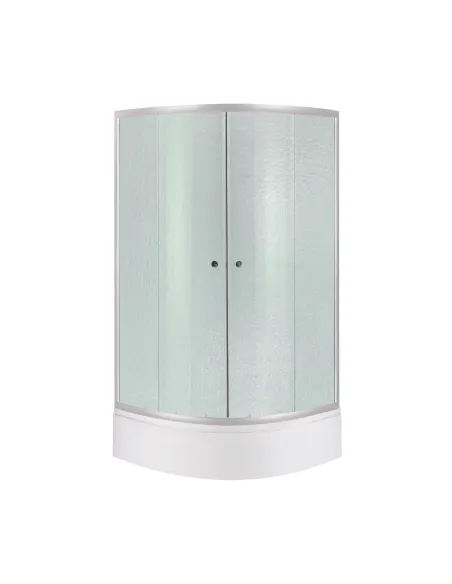 Душевая кабина Lidz Latwa SC80x80.SAT.MID.FR полукруглая, с высоким поддоном