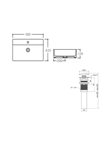 Керамічна раковина Q-Тap Nando LT SD00053447 White, 500х420х130 мм підвісна