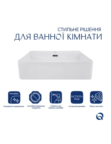 Керамічна раковина Q-Тap Nando LT SD00053447 White, 500х420х130 мм підвісна