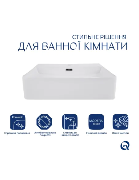 Керамічна раковина Q-Тap Nando LT SD00053447 White, 500х420х130 мм підвісна