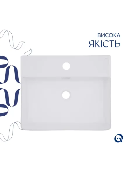 Керамическая раковина Q-Тap Nando LT SD00053447 White, 500х420х130 мм подвесная