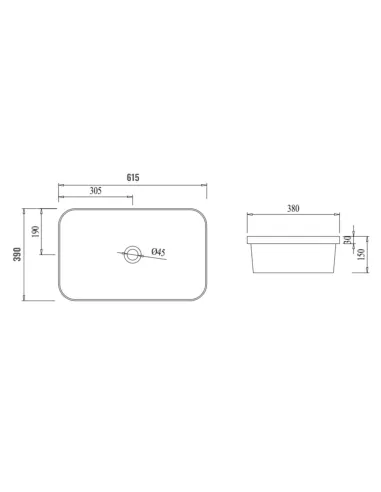 Керамическая раковина Q-Тap Scorpio QT1411K491WN White, 615х390х150 мм