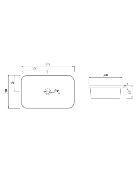 Керамическая раковина Q-Тap Scorpio QT1411K491WN White, 615х390х150 мм