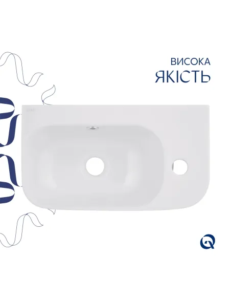 Керамічна раковина Q-Тap Tern SD00053452 White, 450х250х158 мм підвісна