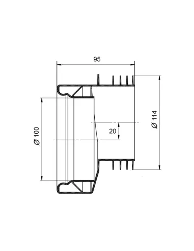 Манжета для унитаза Lidz LG06, 110 мм