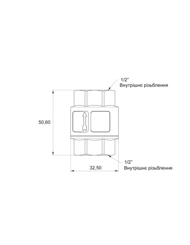 Зворотний клапан Thermo Alliance Standart TAS246W15 0,5 дюйми, латунний шток
