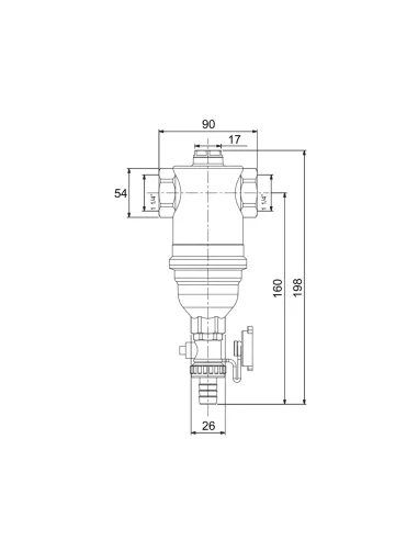 Самопромывной фильтр Icma 746 SD00029184 1,25 дюйма с магнитом