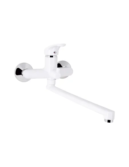 Смеситель для ванны Brinex BRIN36W005 36W 005 белый, пластик, длинный излив