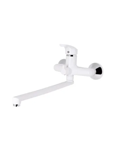 Смеситель для ванны Brinex BRIN36W005 36W 005 белый, пластик, длинный излив