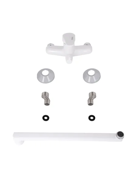 Смеситель для ванны Brinex BRIN36W005 36W 005 белый, пластик, длинный излив