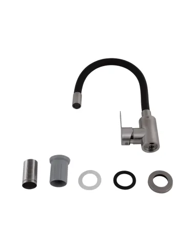 Змішувач для кухні з гнучким виливом Brinex Pure 015F3 BRIPUR015F3NKB Nickel Black