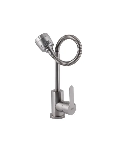 Смеситель для кухни с гибким изливом Brinex Pure 015F41 BRIPUR015F41NKL Nickel