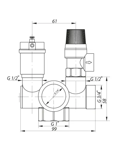 Группа безопасности котла Koer KR.104 1 дюйм