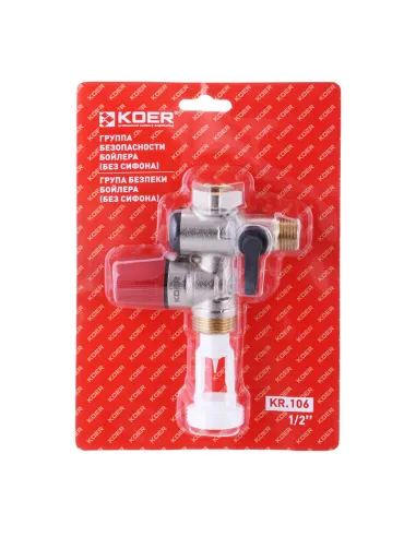Група безпеки бойлера Koer KR.106 - 1/2 дюйми, 7 бар