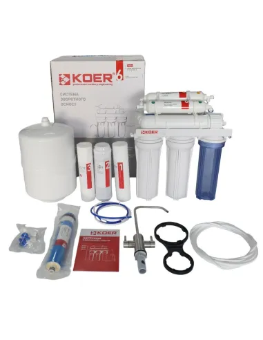 Фильтр обратного осмоса Koer KV-92 6 степеней очистки, с минерализатором