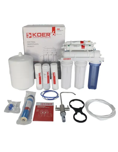 Фільтр зворотного осмосу Koer KV-92 6 ступенів очищення, з мінералізатором