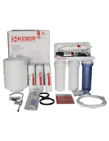 Фільтр зворотного осмосу Koer KV-91 5 ступенів очищення, з насосом