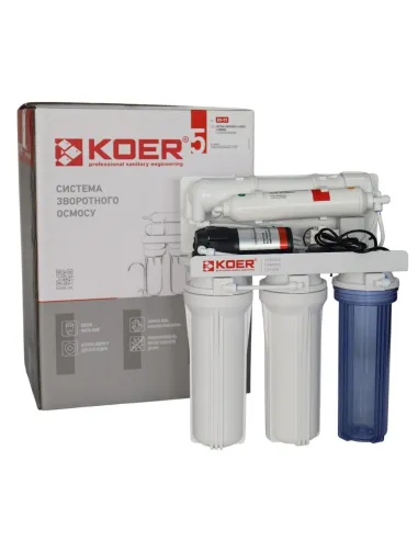 Фільтр зворотного осмосу Koer KV-91 5 ступенів очищення, з насосом