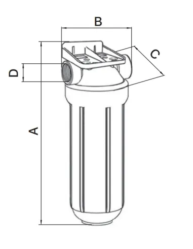 Фильтр-колба Europroduct EPV-20-1/2 дюйма для холодной воды