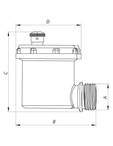 Повітровідвідник автоматичний Koer KR.1257 1/2 дюйма, кутовий