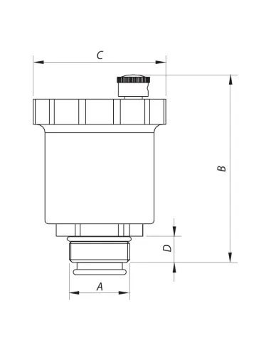 Повітровідвідник автоматичний Koer KR.1256 1/2 дюйма, прямий
