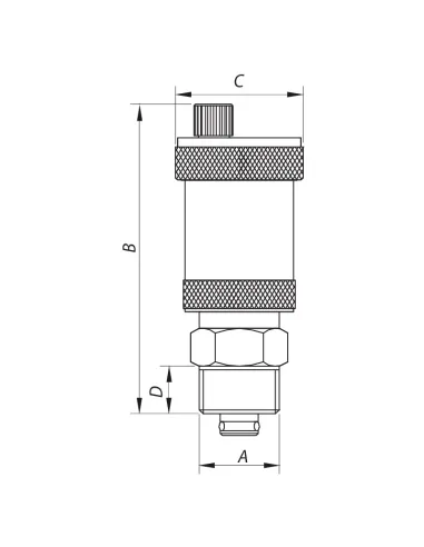 Воздухоотводчик автоматический Koer KR.1254 1/2 дюйма, прямой, с обратным клапаном