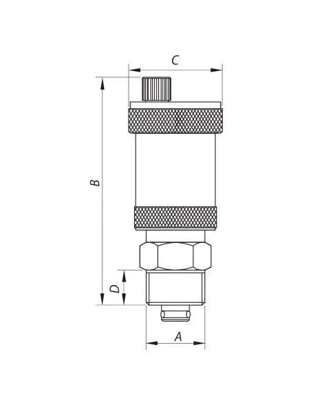 Воздухоотводчик автоматический Koer KR.1254 1/2 дюйма, прямой, с обратным клапаном