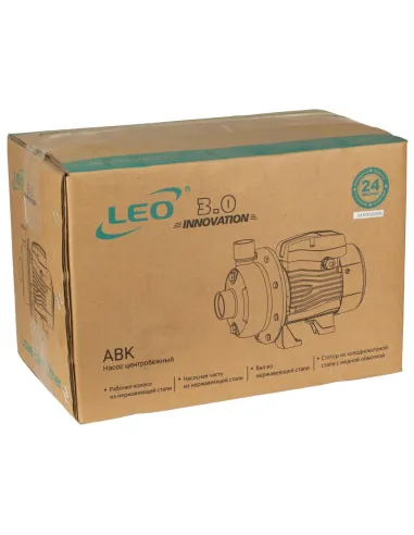Центробежный поверхностный насос Leo ABK50D 775531, 0.37 кВт, нержавеющая сталь