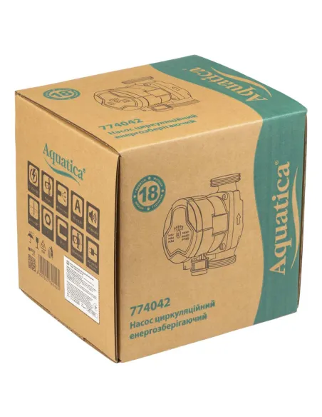 Циркуляційний насос Aquatica GPA25-4/130 III 774042, 130 мм, енергозберігаючий, з гайками