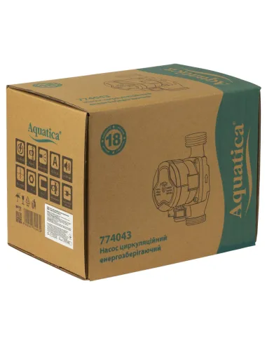 Циркуляционный насос Aquatica GPA25-4/180 III 774043, 180 мм, энергосберегающий, с гайками