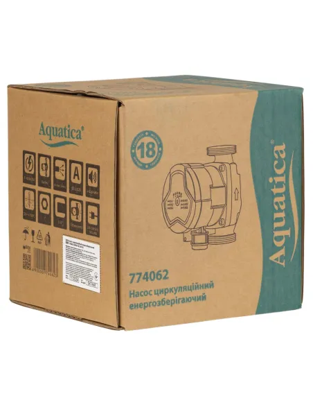 Циркуляційний насос Aquatica GPA25-8/130 III 774062, 130 мм, енергозберігаючий, з гайками