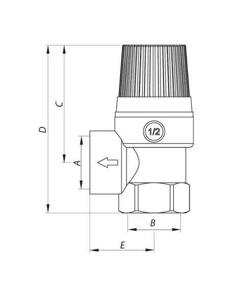 Предохранительный клапан Koer KR.1260 6 Bar