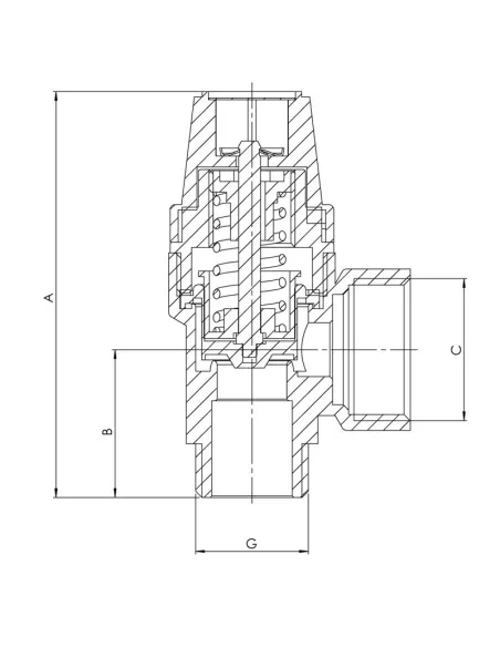 Предохранительный клапан Koer KR.1261 ВН 2.5 Bar