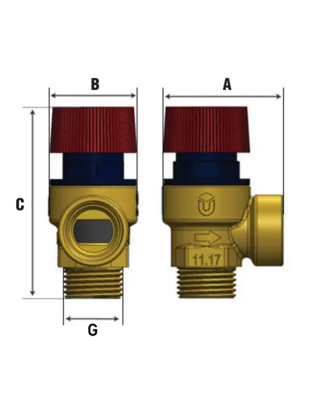 Запобіжний клапан Roho R2001-060 ВН 6 Bar