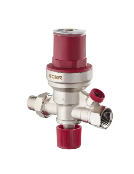 Запобіжний клапан Koer KR.1259 1/2 дюйми, з виходом для підключення манометра