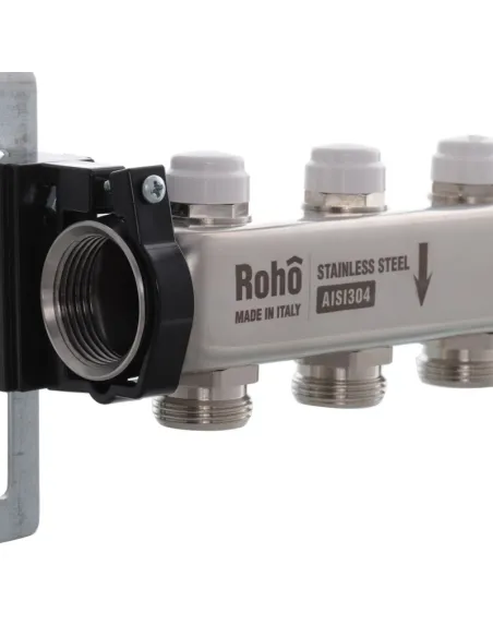 Колектор для теплої підлоги Roho R805-04 4 виходи, з термостатичними клапанами