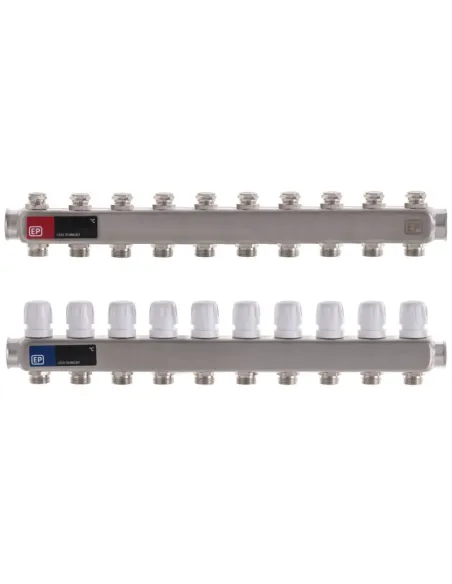 Колектор для теплої підлоги Europroduct EP.S1100-10 10 виходів, з термостатичними клапанами