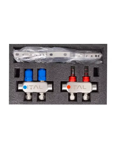 Колектор для теплого пола ITAL HC1-02 2 выхода, с расходомерами