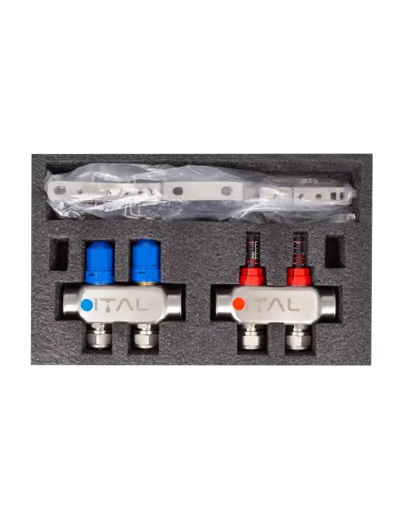Колектор для теплого пола ITAL HC1-02 2 выхода, с расходомерами