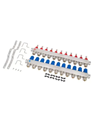 Колектор для теплого пола ITAL HC1-11 11 выходов, с расходомерами