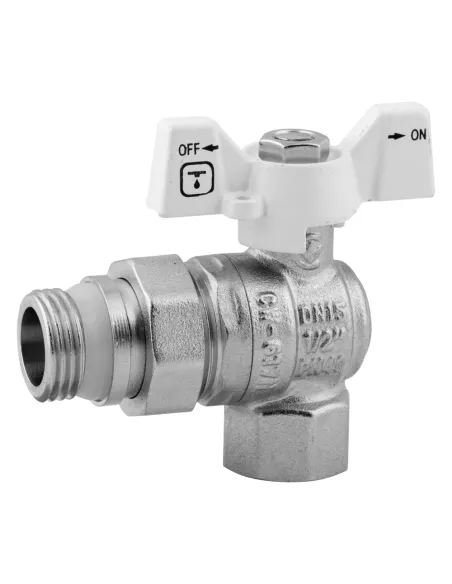 Кран шаровой с американкой ITAL 1055570 1/2 дюйма, угловой