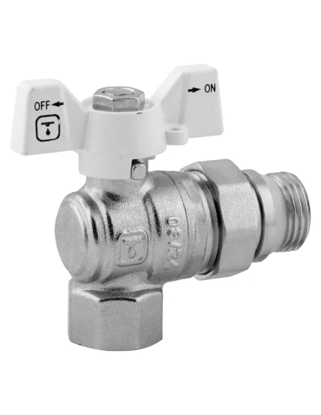 Кран кульовий з американкою ITAL 1055571 3/4 дюйми, кутовий.