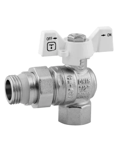 Кран кульовий з американкою ITAL 1055571 3/4 дюйми, кутовий.